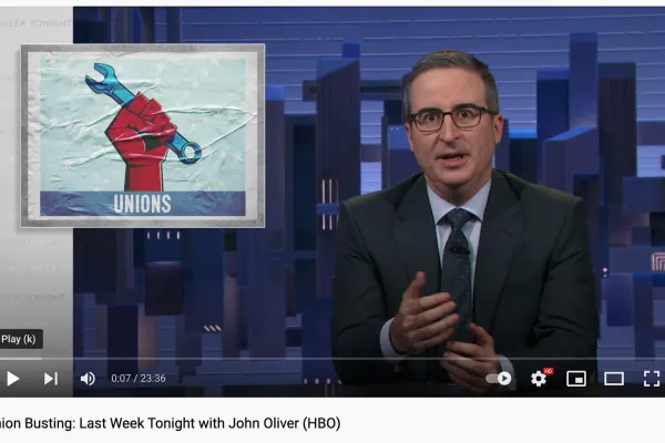 union busting video John Oliver