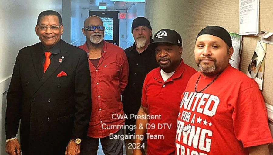 DTV photo with CWA President Claude and Team