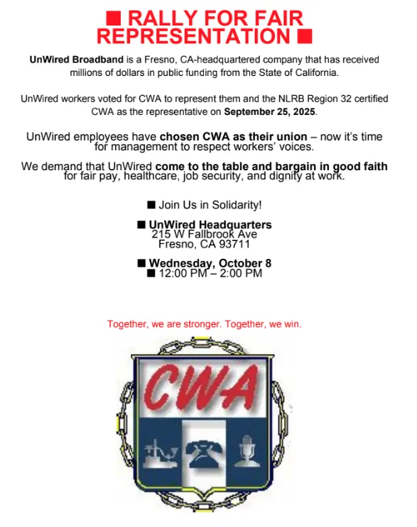 UnWired Rally Oct 8