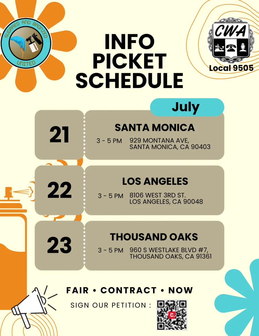 info picket schedule