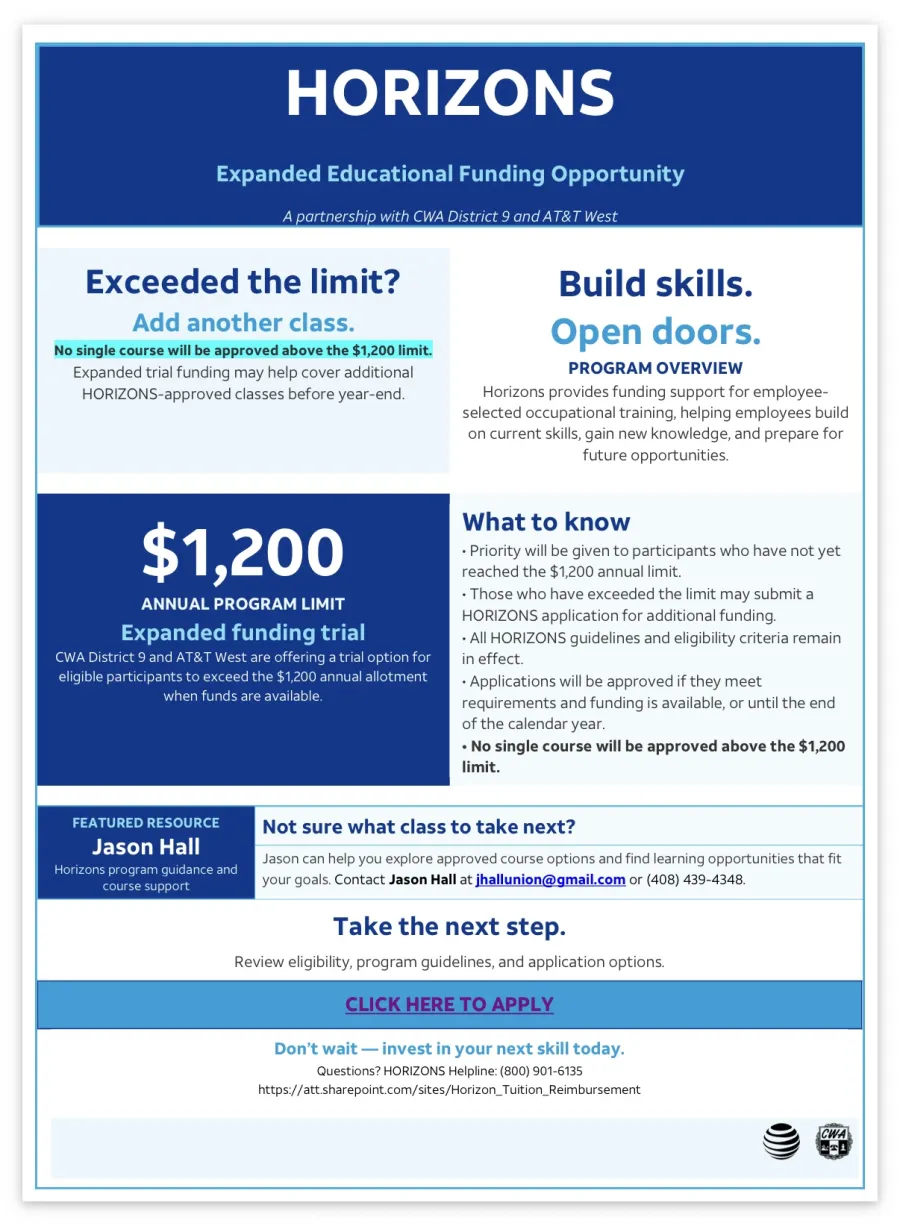 Horizons Education Flyer