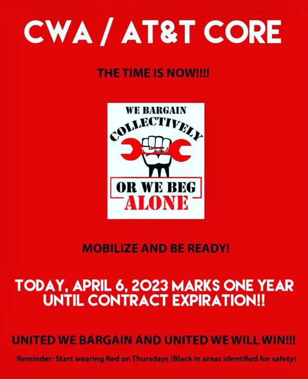 AT&T and CWA Bargaining mobiliation