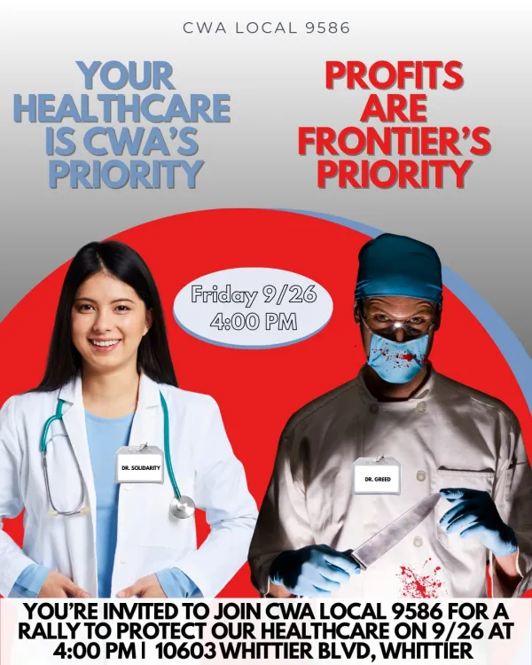 Healthcare rally flyer