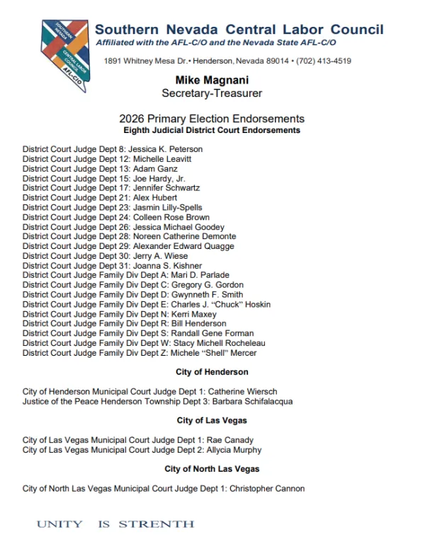 Nevada endorsement