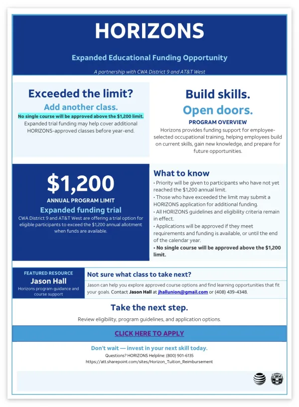 Horizons Education Flyer